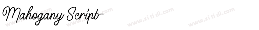 Mahogany Script字体转换 Mahogany Script字体转换